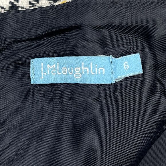 J Mclaughlin Skirt Womens Size 6 Houndstooth French Tweed Ross Pencil - Picture 5 of 10